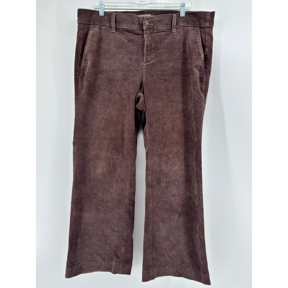 Torrid Brown Corduroy Wide Leg Pants Plus Size 16S FeelTheFit Stretch Cotton